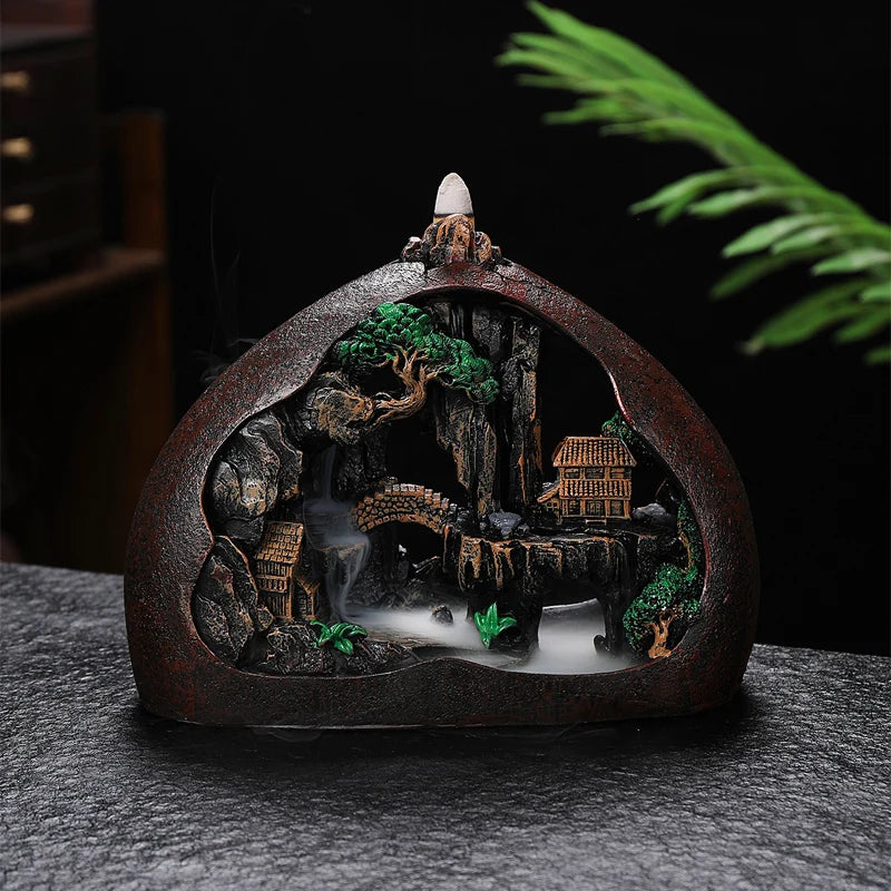 Foggy Village Incense Burner