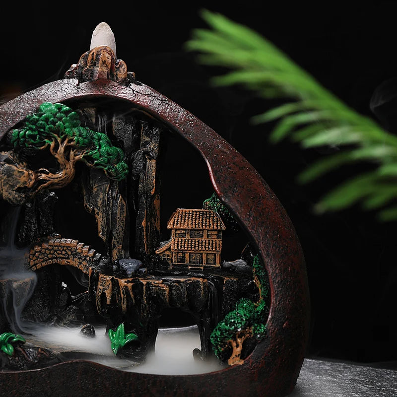 Foggy Village Incense Burner