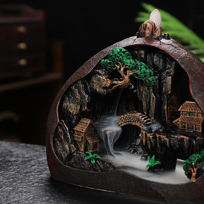 Foggy Village Incense Burner