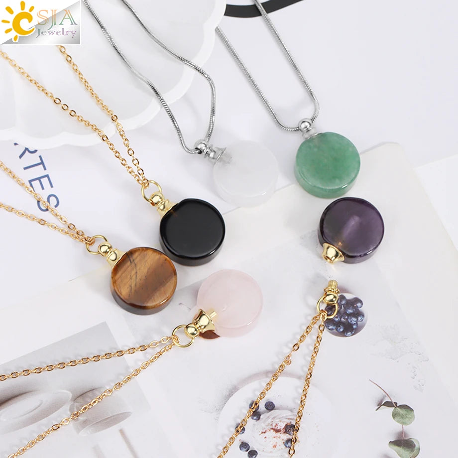 Natural Stone Essential Oil Necklace