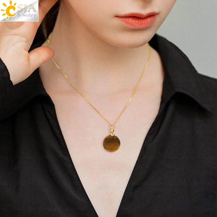 Natural Stone Essential Oil Necklace