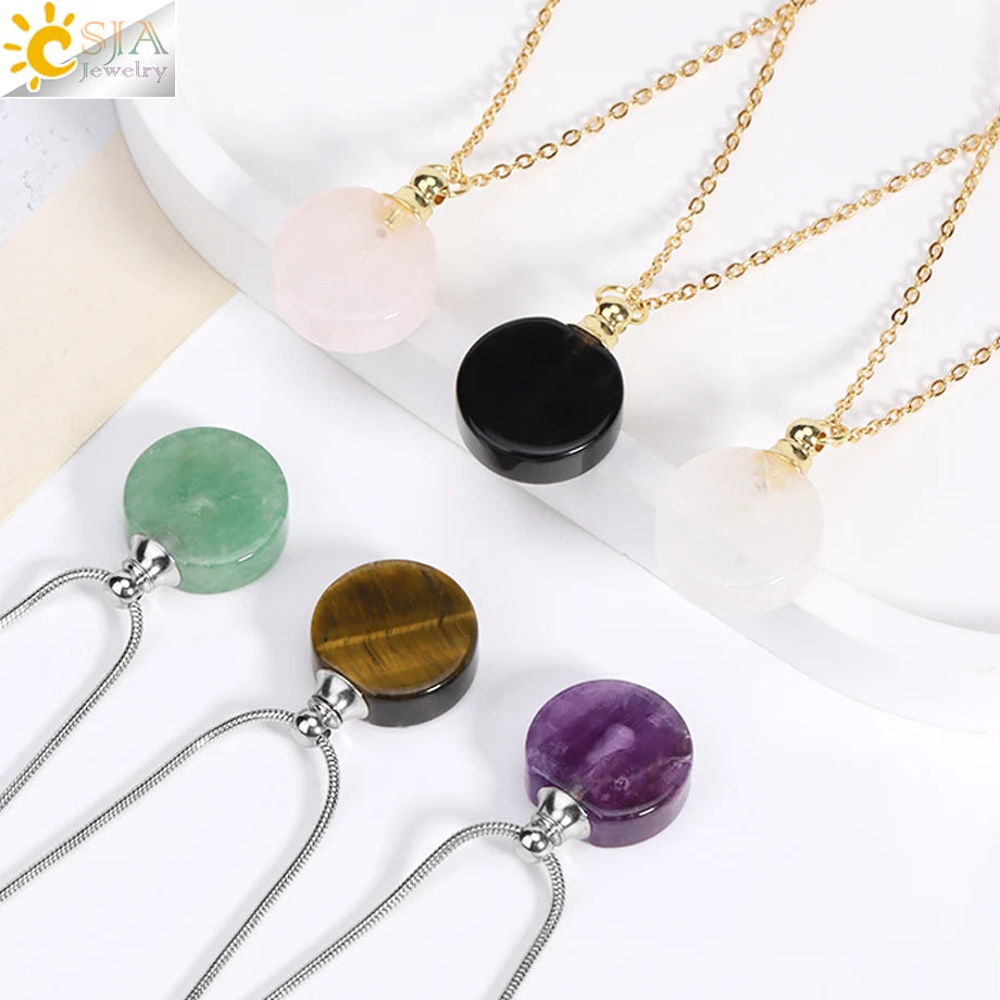 Natural Stone Essential Oil Necklace