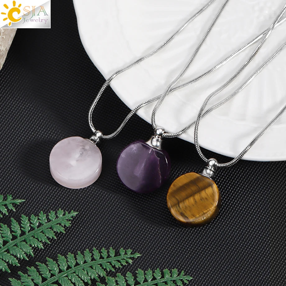 Natural Stone Essential Oil Necklace