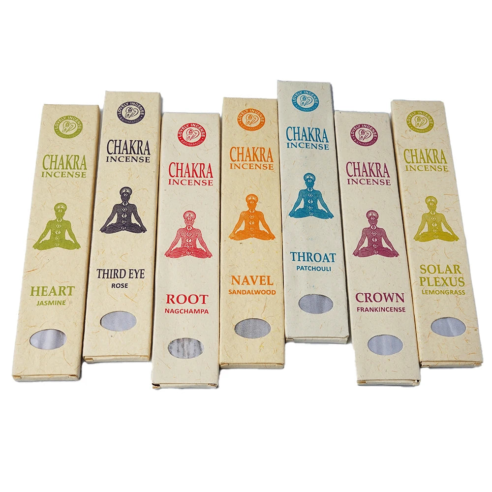 Handmade Nepal 7 Chakra Incense Sticks