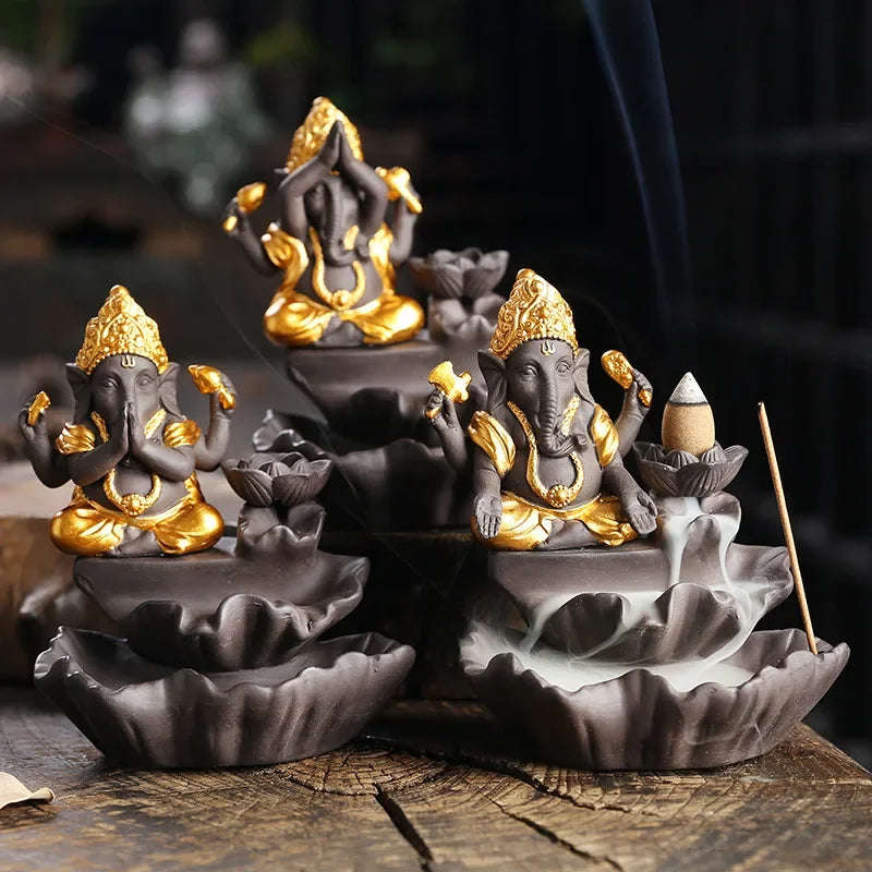 Ganesha Backflow Incense Burner