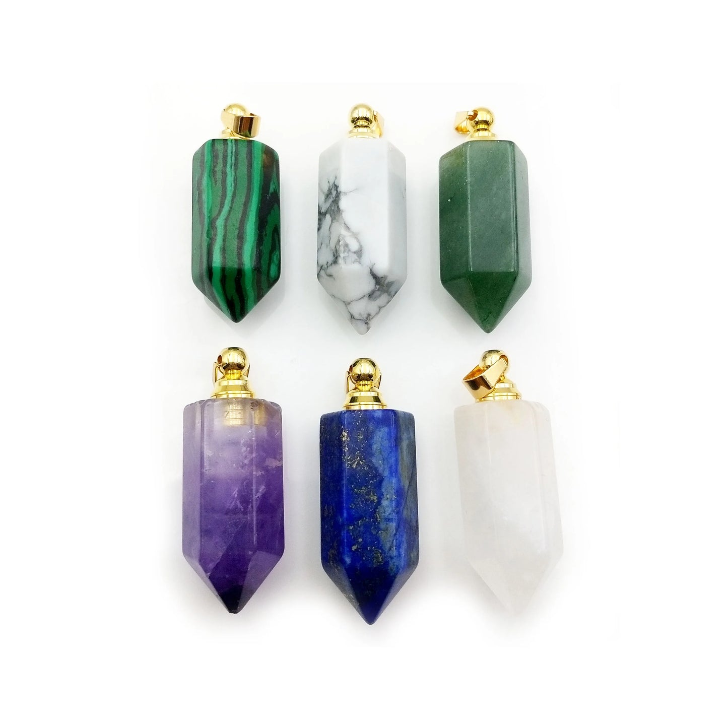 Natural Stone Hexagonal Diffuser Pendant