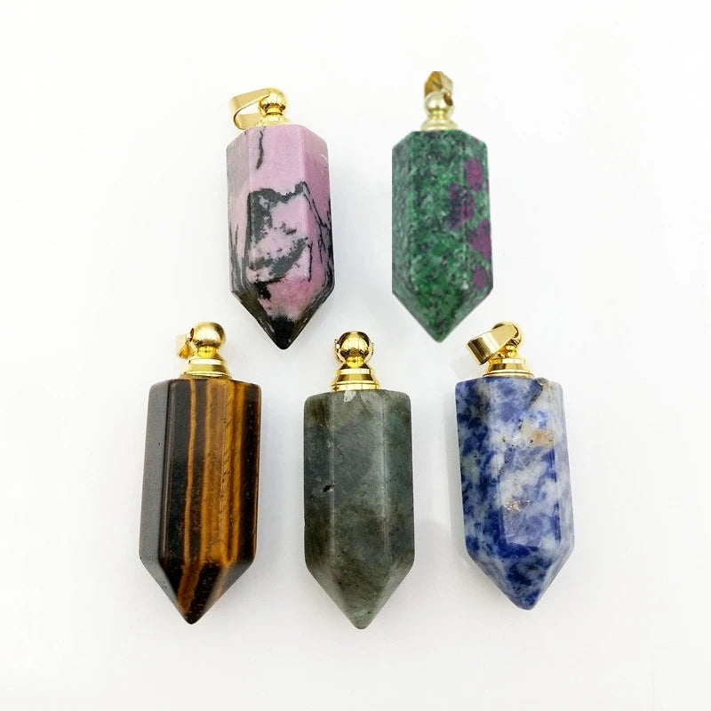Natural Stone Hexagonal Diffuser Pendant