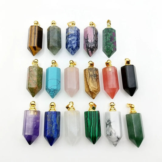 Natural Stone Hexagonal Diffuser Pendant