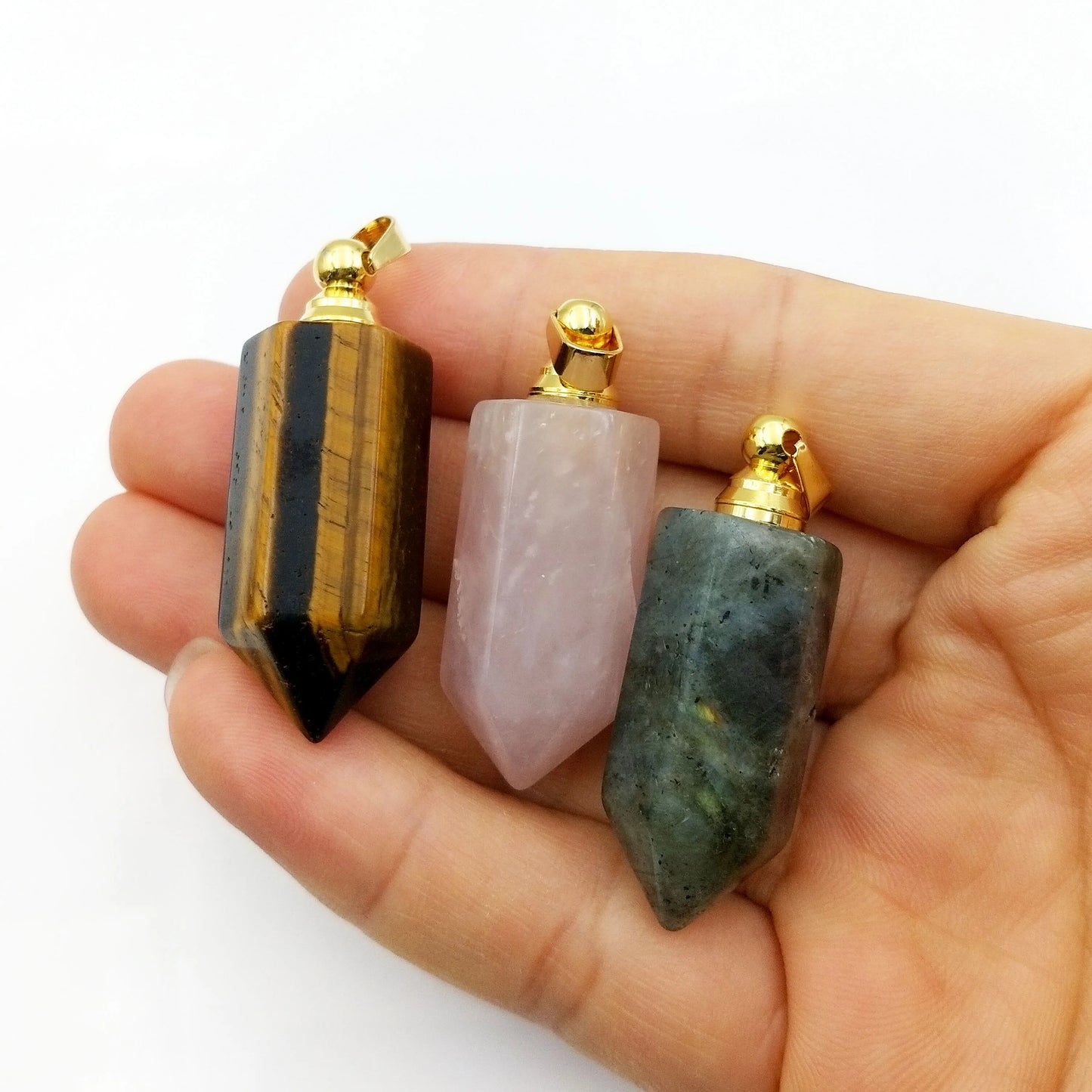 Natural Stone Hexagonal Diffuser Pendant
