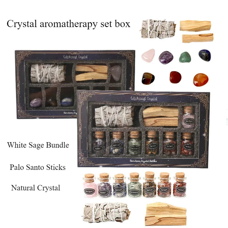 Crystal & Sage Smudging Kit – Purify, Protect, and Align Your Energy