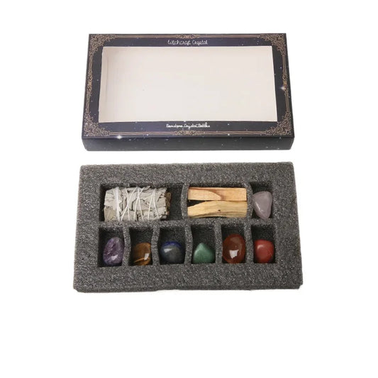 Crystal & Sage Smudging Kit – Purify, Protect, and Align Your Energy